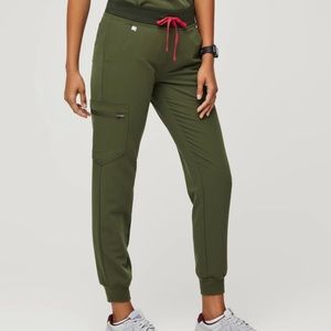 Dark Olive Zamora - Jogger Scrub Pants